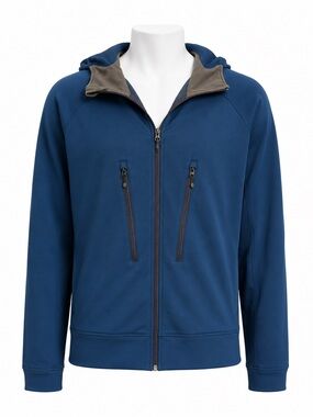 Size XXL MEC Men’s Polartec Wind Pro Softshell Jacket Blue Made in Canada